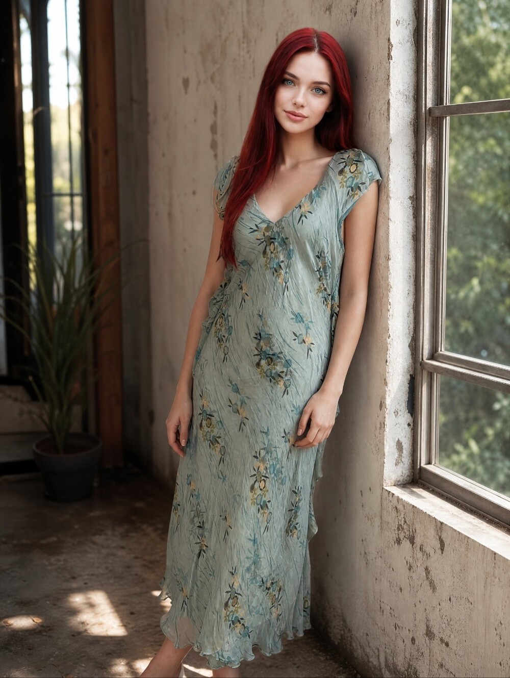 Jones New York 100% Silk Blue Floral Midi Dress Size 6 Cottagecore Fairycore